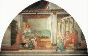 Fra Filippo Lippi The Birth and Naming of  St John the Baptist oil painting